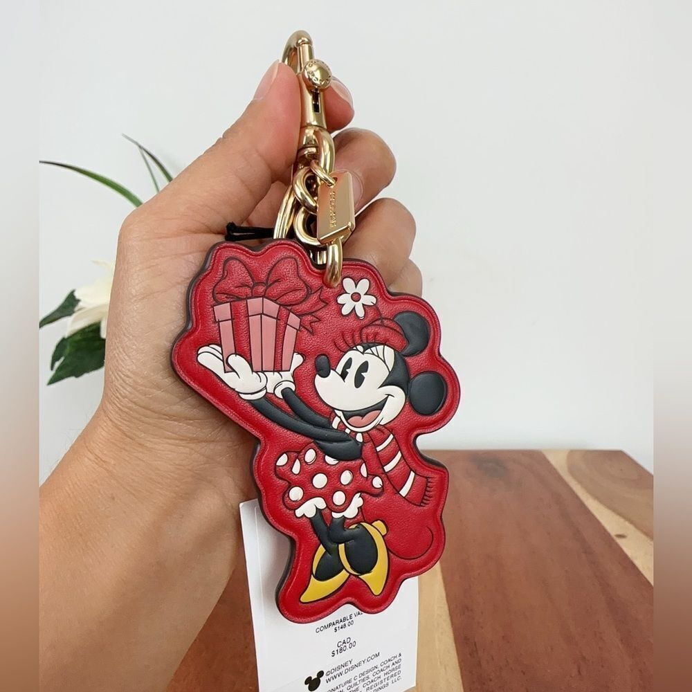 NWT Disney X Coach Minnie Mouse Bag Charm - Picture 5 of 5